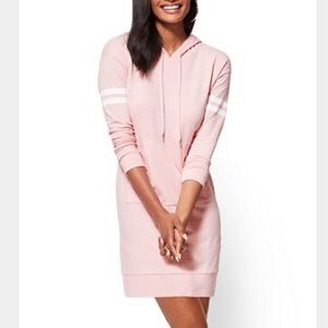 Pink Hooded Sweatshirt Dress Soho Street Size M